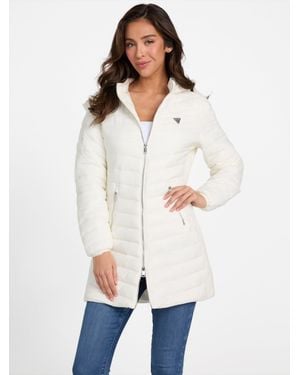 Guess Lacy Puffer Coat - White