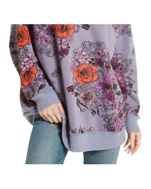 She & Sho Daisy Slouchy Sweater - Purple