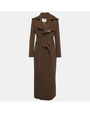Chats by C.Dam Chats By C. Dam Twill Long Belted Elpis Coat - Brown