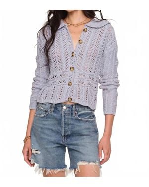 Heartloom Irine Open Stitch Cardigan - Blue