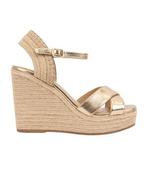 Fortune Dynamic Cross Strap Espadrille Wedge Heel - Natural