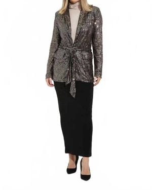 Joseph Ribkoff Sequin Blazer Jacket - Black