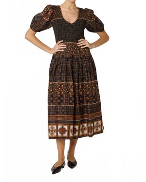 Cleobella Nancy Midi Dress - Brown