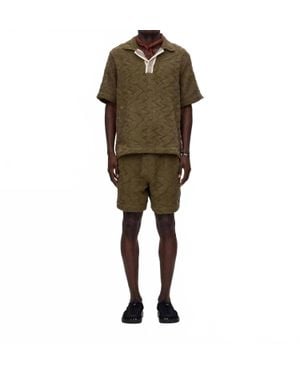 Oas Pine Verve Palmer Crochet Shirt - Green