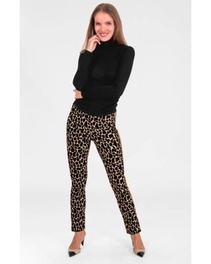 Gretchen Scott Animal Instinct Giraffe Gripeless Pant - Black