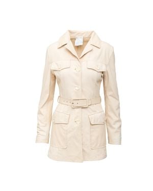 Roberto Cavalli Leather Jacket - Natural