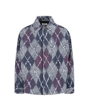 Bonsai Multicolor Patterned Casual Jacket - Blue