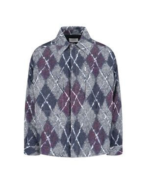 Bonsai Multicolor Patterned Casual Jacket - Blue