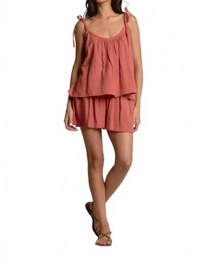 Elan Cayman Cotton Tank Top - Red
