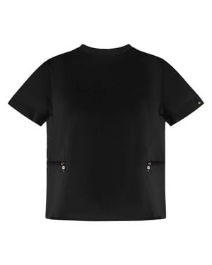 Herno Boxy Blouse With Drawstring Accents - Black