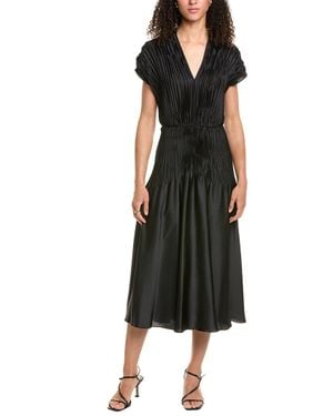 Vince Cap Sleeve V-Neck Maxi Dress - Black