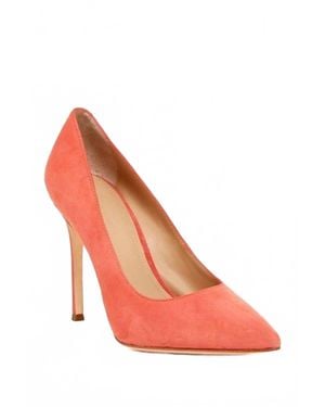 Pour La Victoire Celeste Suede Leather Pointed Toe Pumps - Pink