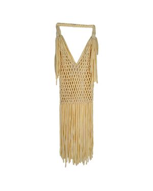 Off-White c/o Virgil Abloh Macrame Hobo Shoulder Bag - Metallic