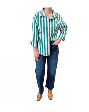Urban Daizy Sunny Stripes Top - Blue