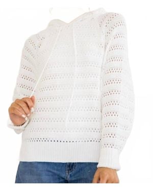Staccato Kim Hooded Pullover Sweater - White