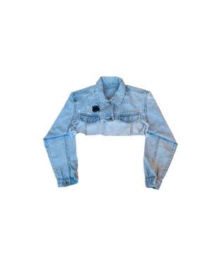 KnotWtr Cybertron Crop Top - Blue