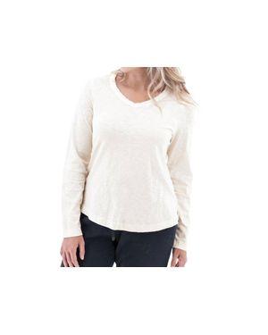 Old Ranch Layla Organic V-Neck Top - White