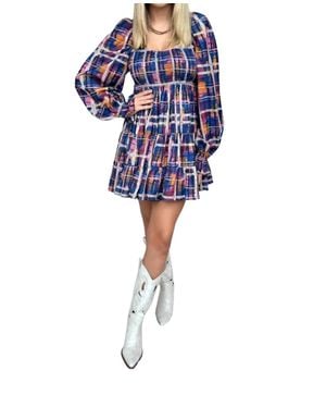 Sincerely Ours Kinsley Mini Dress - Blue