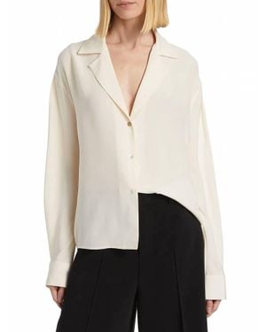 Vince Silk Dolman Sleeve Blouse - White