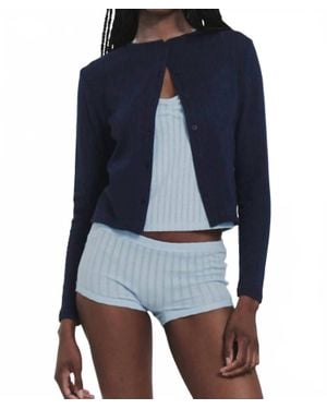 Find Me Now Pointelle Cardigan - Blue
