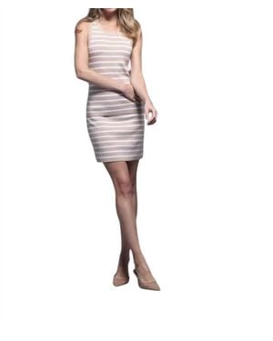 Minnie Rose Cotton Cashmere Striped Mini Skirt - Multicolor