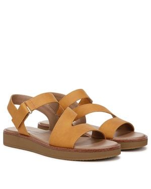 LifeStride Waverly Sandals Inca Faux Leather Round Toe Htat1789 - Brown