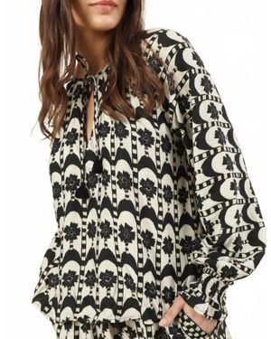Omika Riviera Button Down Blouse - Multicolor