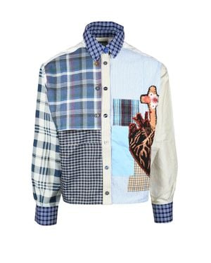 SARL MURMAID Patchwork Shirt - Blue