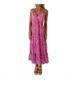 Keepsake Garden Glow Maxi Dress - Red
