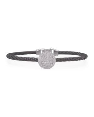 Alor Round Disc Diamond Bangle - Gray