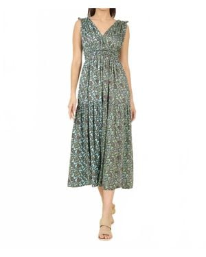 Omika Rosalita Midi Dress - Green