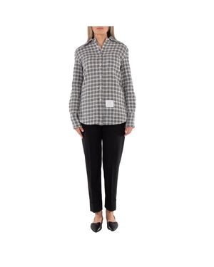 Thom Browne Twill Low Rise Cigarette Trouser - Gray