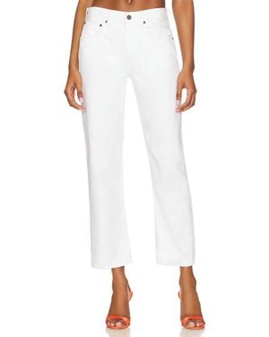 eTica Rhea Mid Rise Crop Jean - White