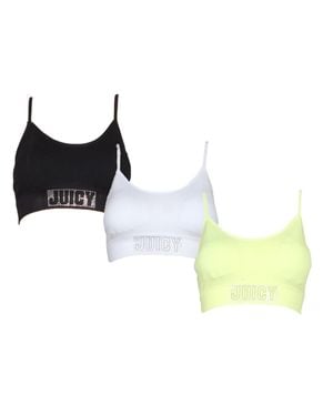 Juicy Couture 3 Pk Loungewear Wireless Bra - Black