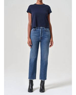 Agolde 90's Pinch Waist Crop Jean - Blue