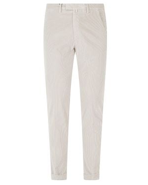 BRIGLIA Sand 1000R Tencel Velvet Straight-Leg Pants - Gray