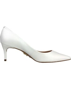 Carrano Valentina Pointed Toe Leather Pump Heel - White