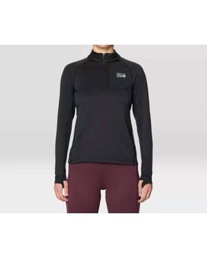 Mountain Hardwear Up First Tech Fleece Quarter Zip Sweatshirt - Black