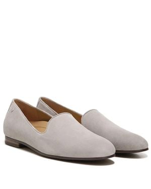 Vionic Willa Ii Loafers Dark Taupe Suede Slip On Shoes Zogg3659 - Gray