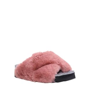 Roam Cloud Faux Fur Sandals - Pink