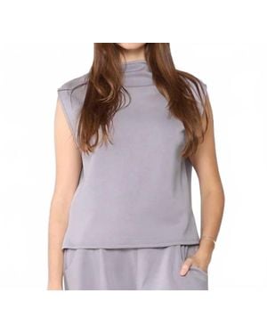 Ripley Rader Scuba Cowl Neck Top - Gray