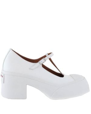 Marni T-Bar Mary Jane Pablo Pumps - White