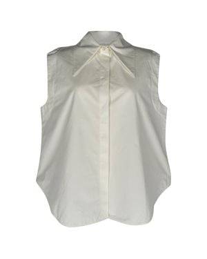Jil Sander Sleeveless Collared Blouse - Gray