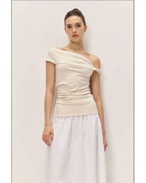 Elodie Bruno Evania Off-The-Shoulder Top - Natural