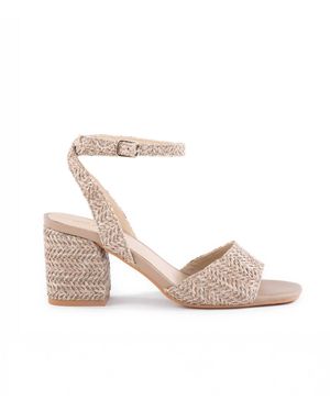 Seychelles Simple Pleasures Raffia Heel Sandals - Gray