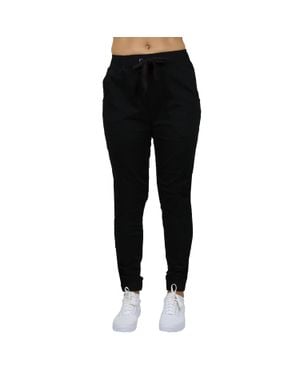 Galaxy By Harvic Loose Fit Twill Jogger Pants - Black