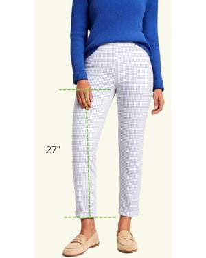 J'Envie/Eli Gingham Ankle Pants - Blue