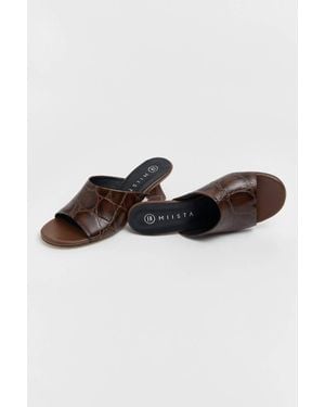 Miista Talita Heeled Mule - Brown