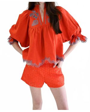 Never A Wallflower High Neck Top - Red