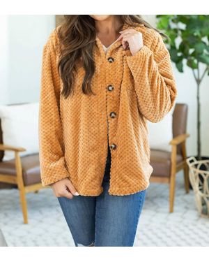 Michelle Mae Fleece Shacket - Blue
